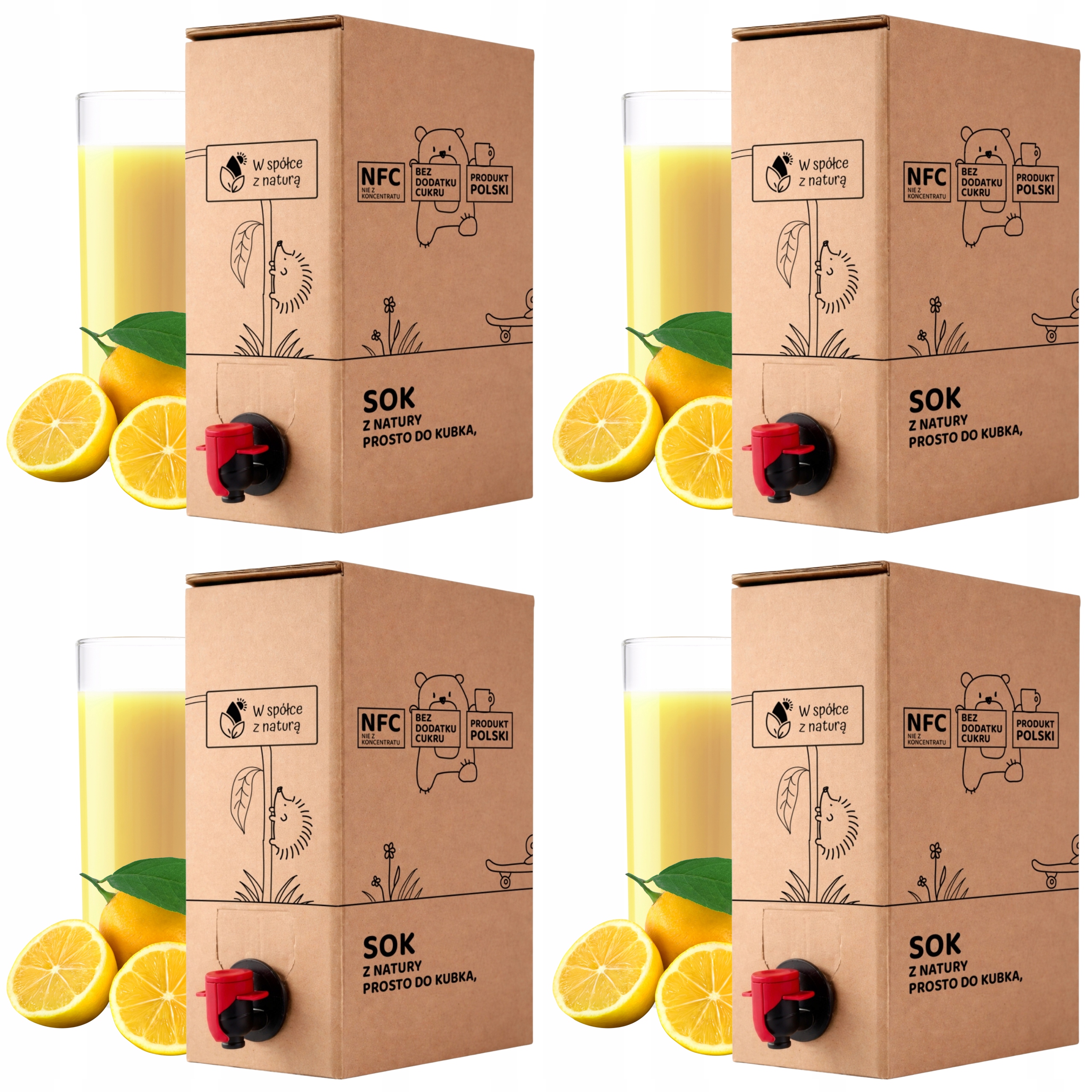 Sok Cytrynowy Tłoczony 1,5L Sok z cytryny Nfc Cytryna 100% zestaw