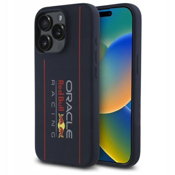 Pouzdro Pro Iphone 15 Pro Red Bull Silicone Vertical Logo Magsafe
