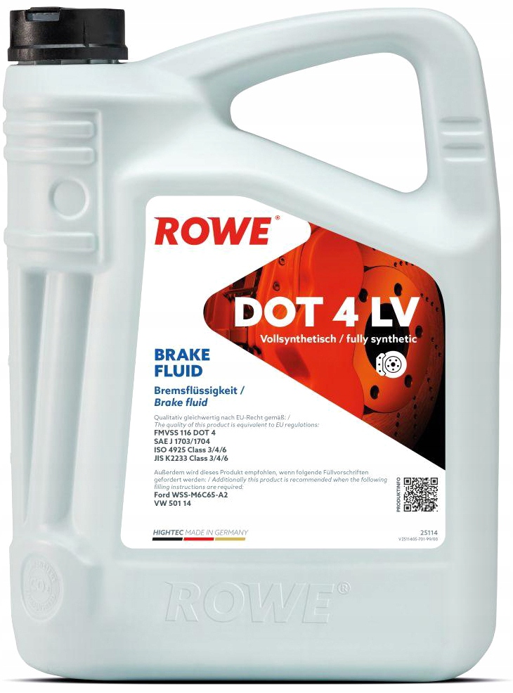 ROWE-HIGHTEC BRAKE FLUID DOT 4 LV-5L