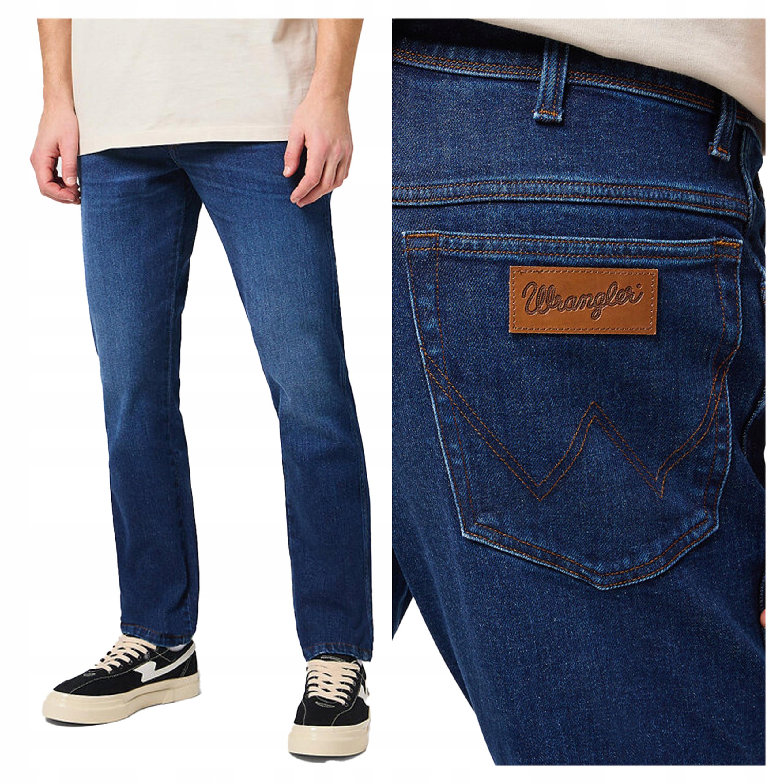 Pánské kalhoty Wrangler Texas Slim Blue Soul Přiléhavé Denim W31 L34