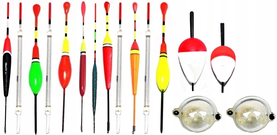 ZWIJADEŁKA + AKCESORIA NA GRUNT SPŁAWIK SPINNING. Długość 15 cm