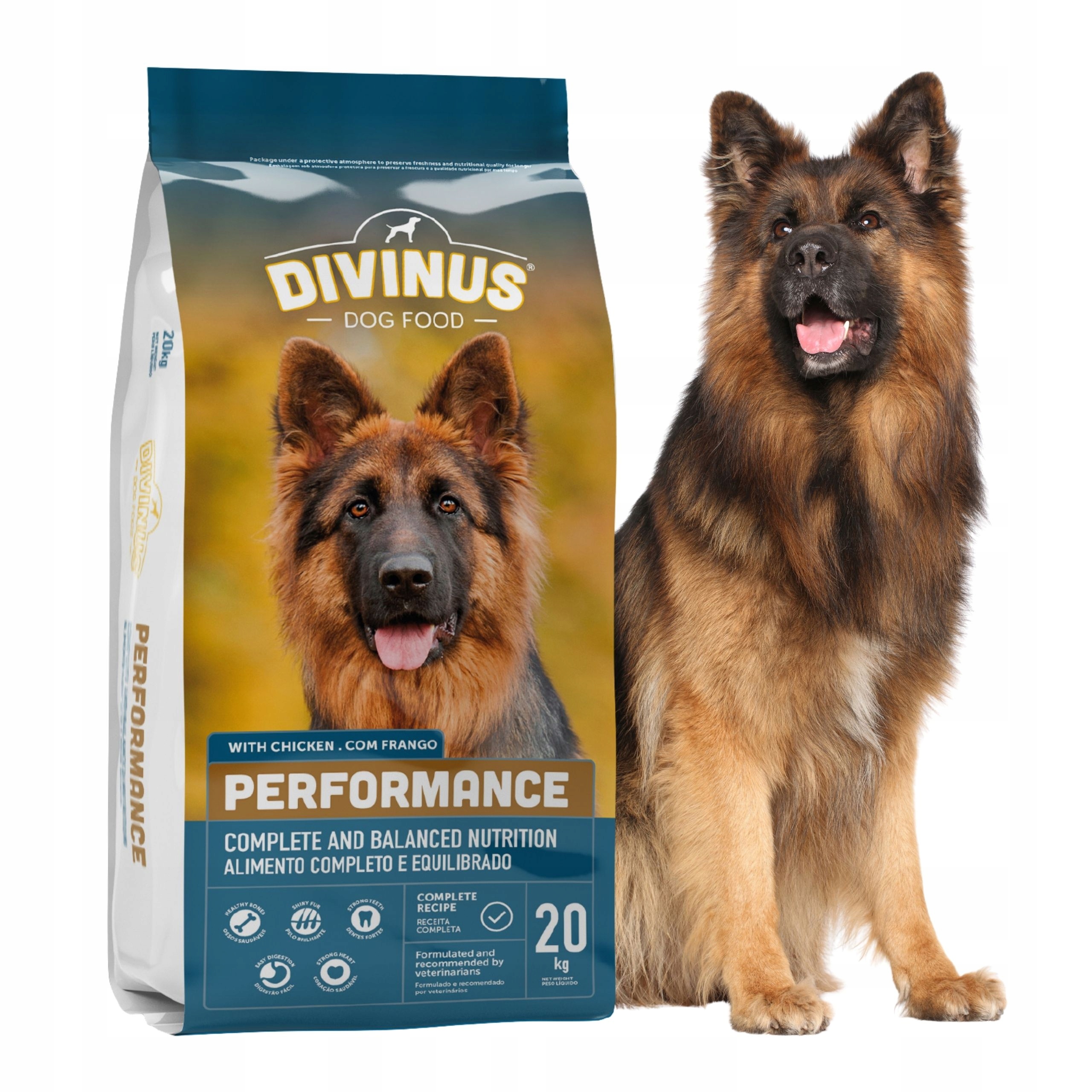 Levně Krmivo pro psy Divinus Performance pro Německého Ovčáka, až 20 kg, výkonné