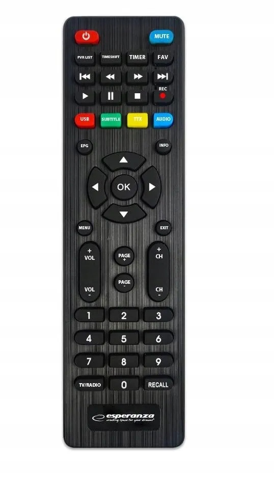 Tuner Dekoder DVB-T2 HEVC H.265 ESPERANZA EV108R Waga produktu 0.15 kg