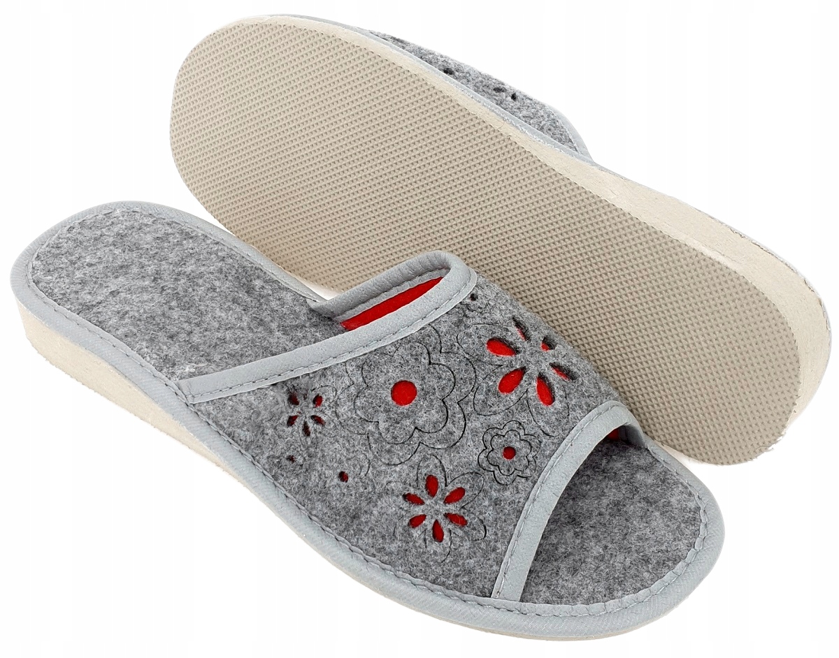 Pantofle Filcowe Kapcie Odkryte Góralskie *39* Model PPD-a