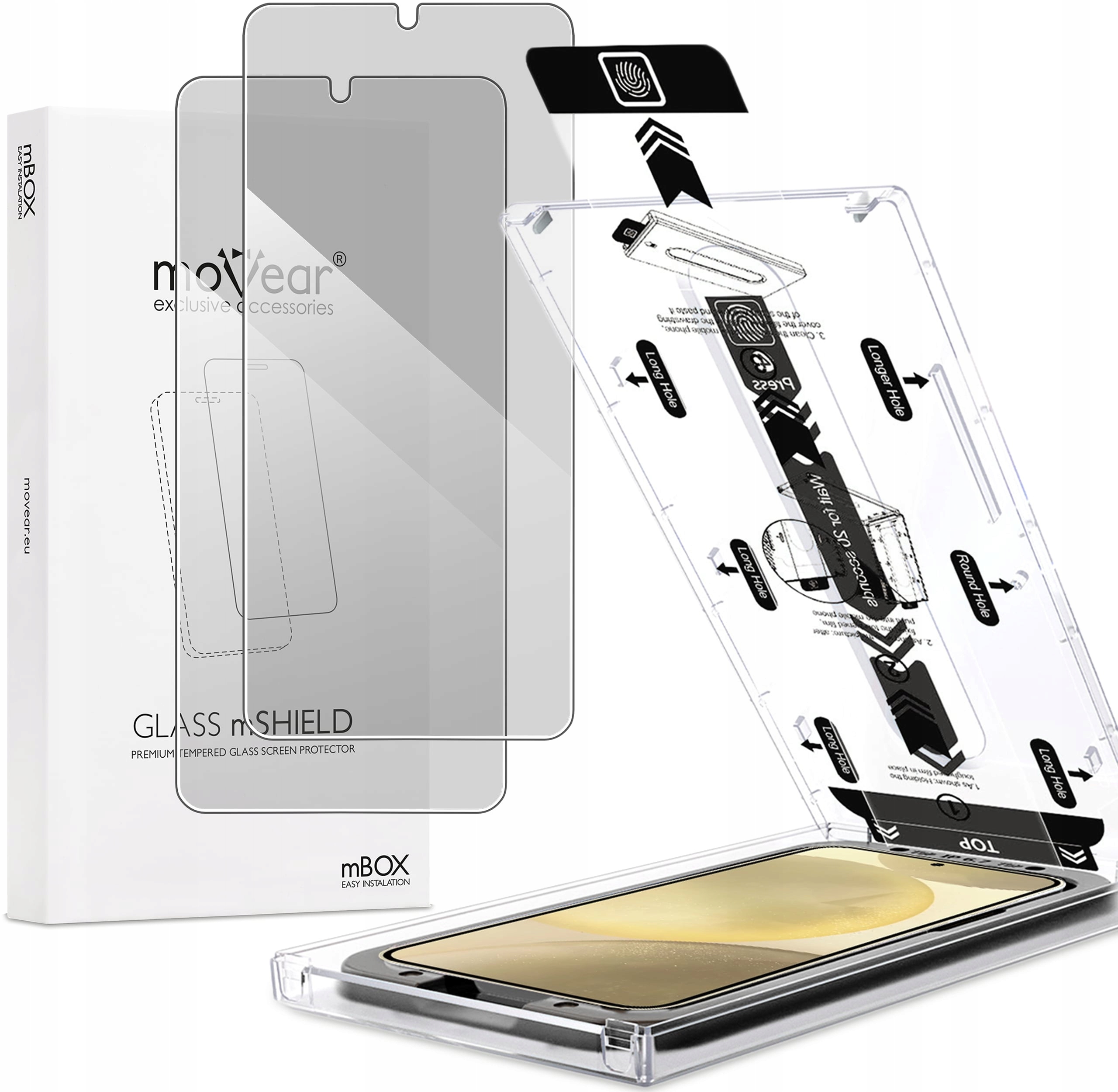 Szkło prywatyzujące na Samsung S25+ 24+ Plus Anti spy Aplikator mBOX Movear