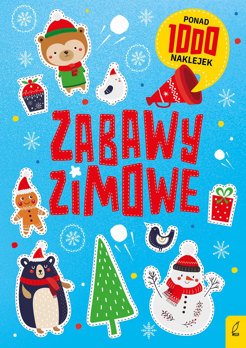 

Zabawy zimowe 1000 naklejek Mikołaj nagrody dzieci