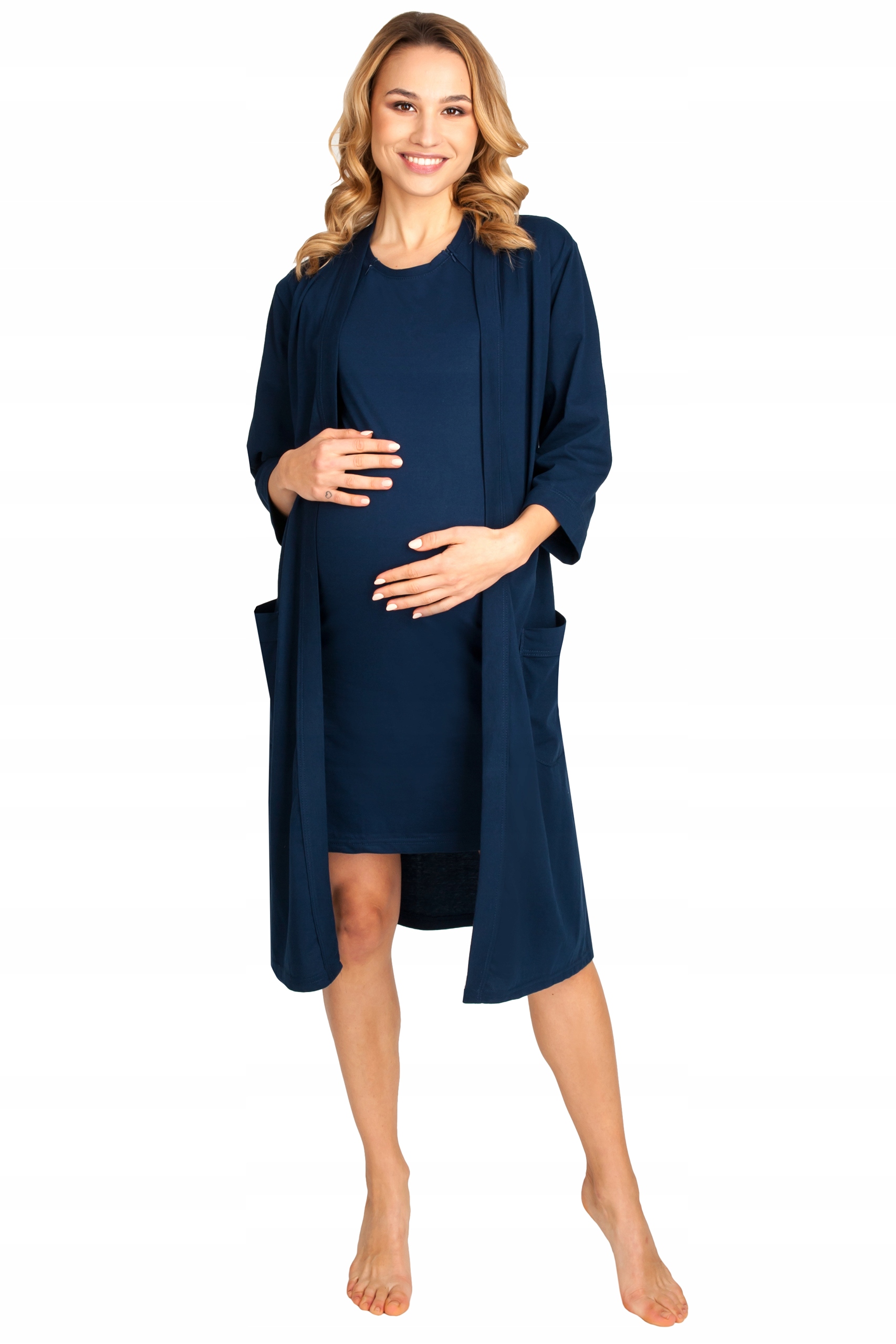 Na Kojení Košile Těhotenský Župan Komplet