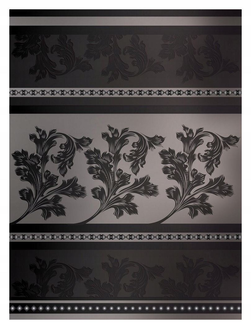 Fototapeta Pásy květiny hnědá béžová Damask vinylová 184x254 lepidlo