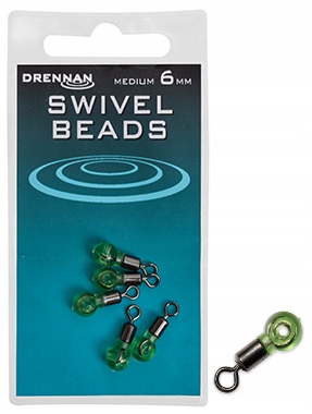 Krętlik z Koralikiem szarym Drennan Swivel Beads 4mm 5szt.