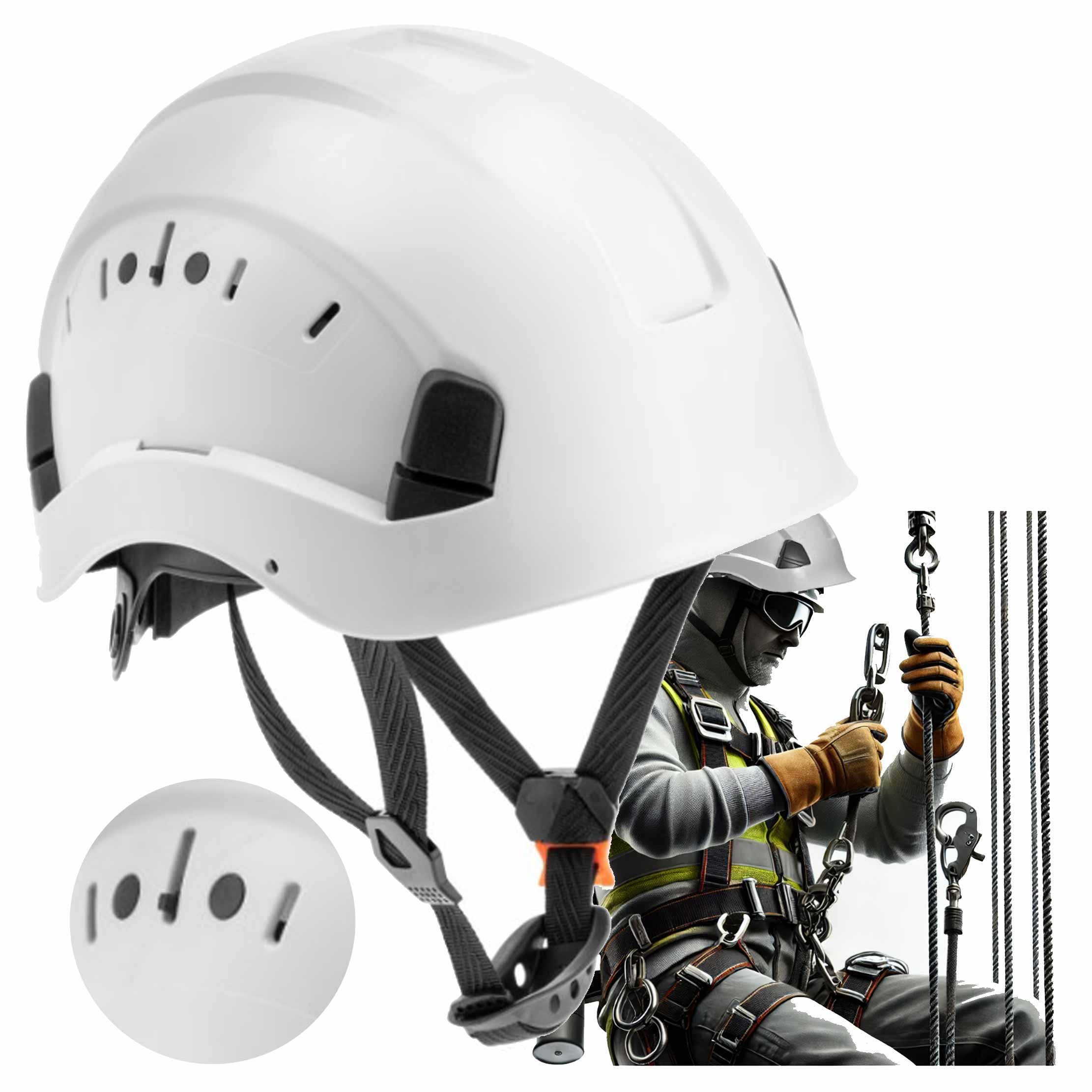 Kask wysokościowy zamykana wentylacja hełm ochronny HT5K197 Diemel biały