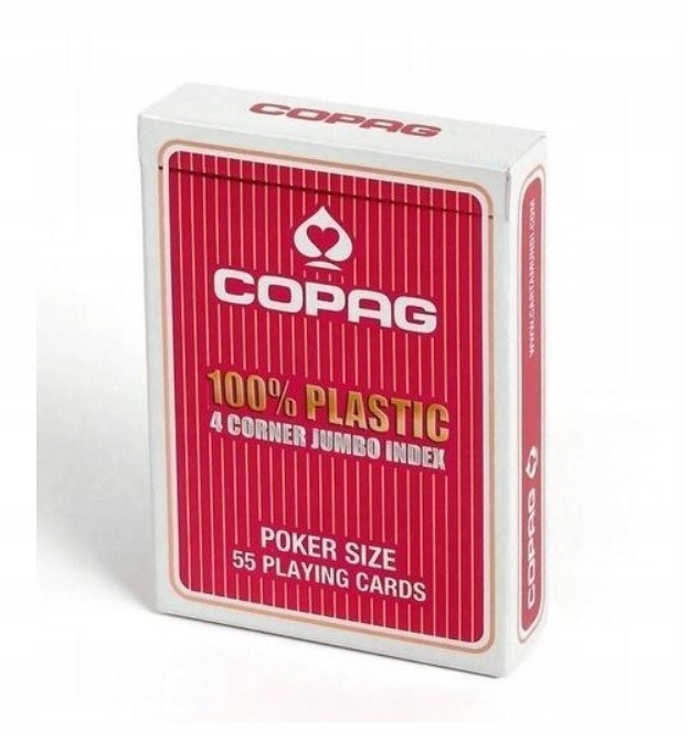 Karty do gry Copag 100% plastic 4 corner jumbo Cartamundi