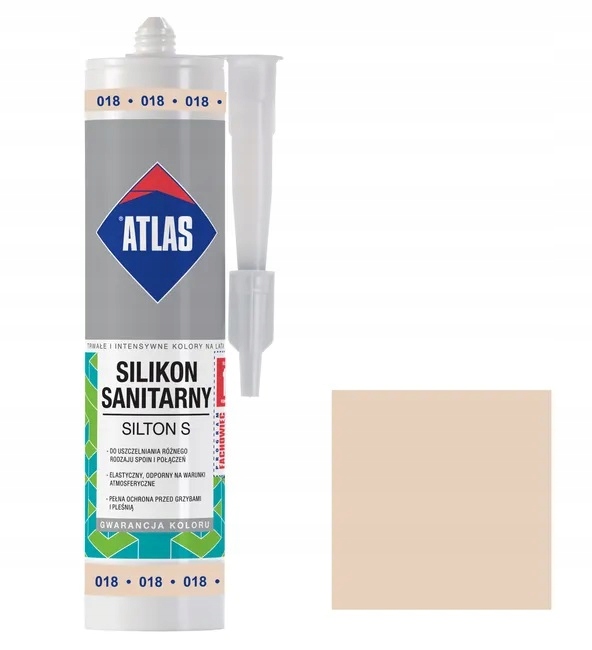 Silikon 280 ml ATLAS kolor 018 beż pastelowy