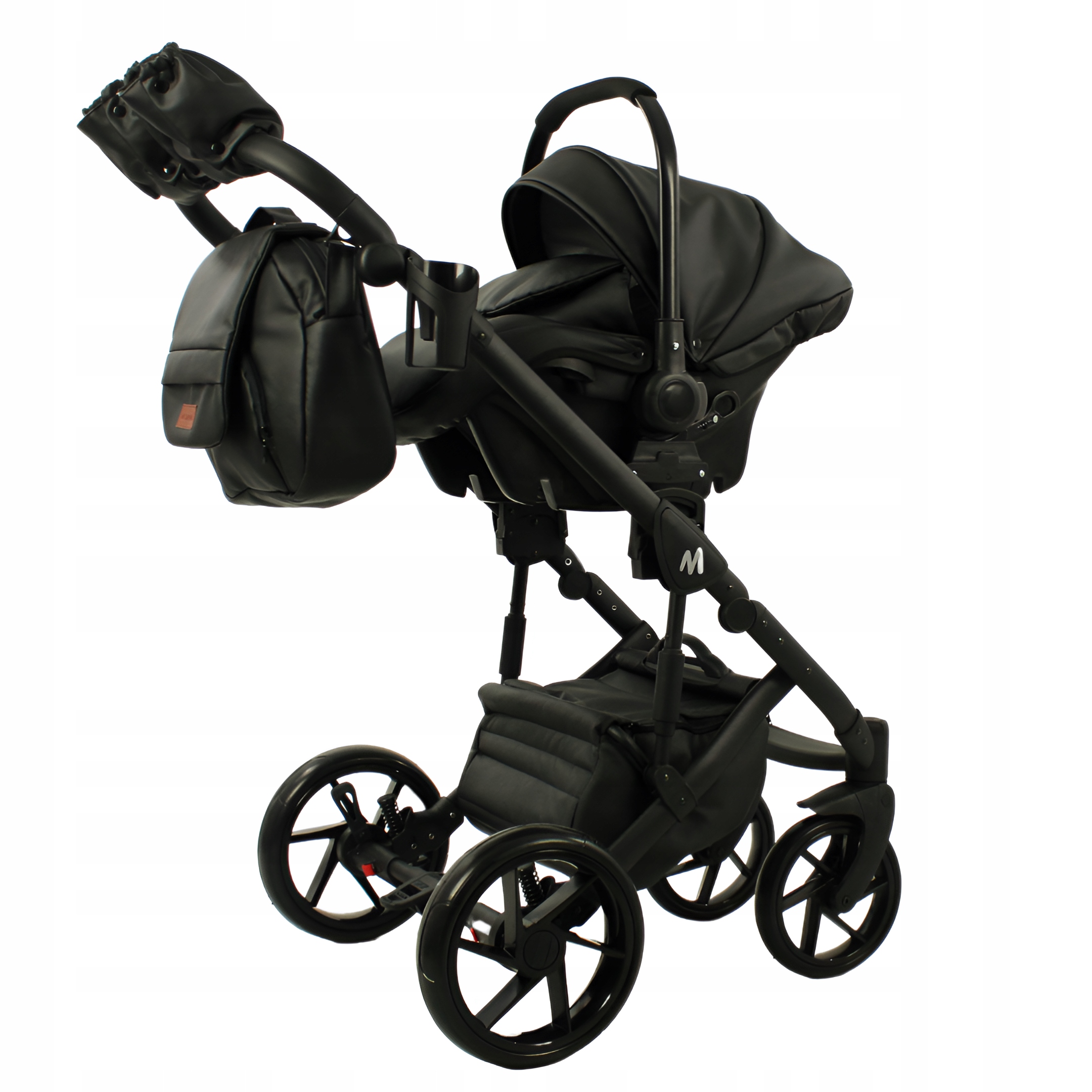 Wielofunkcyjne Wózek dziecięcy Mommo AAA 3w1|Eko-skóra Wysokość produktu 125 cm