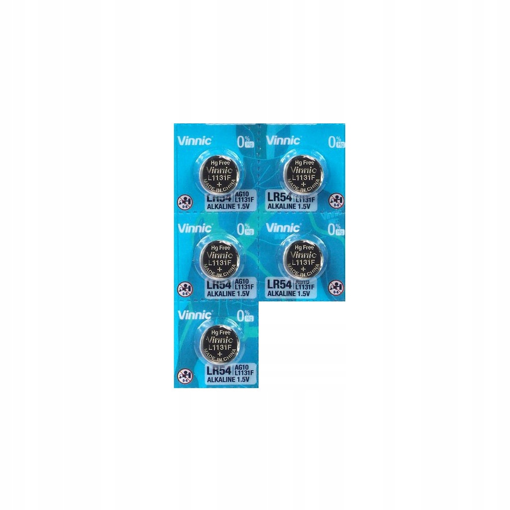 

5 x bateria L1131F Vinnic AG10 L1131 LR54 189