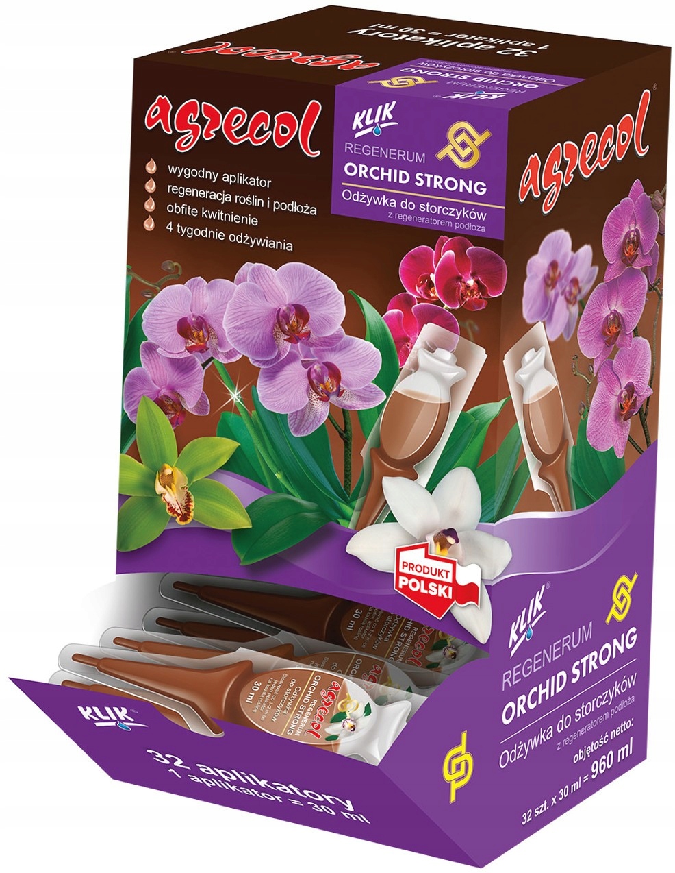 Agrecol Kapací Hnojivo Orchid Regenerum Kondicionér Pro Orchideje 32 X 30 ML