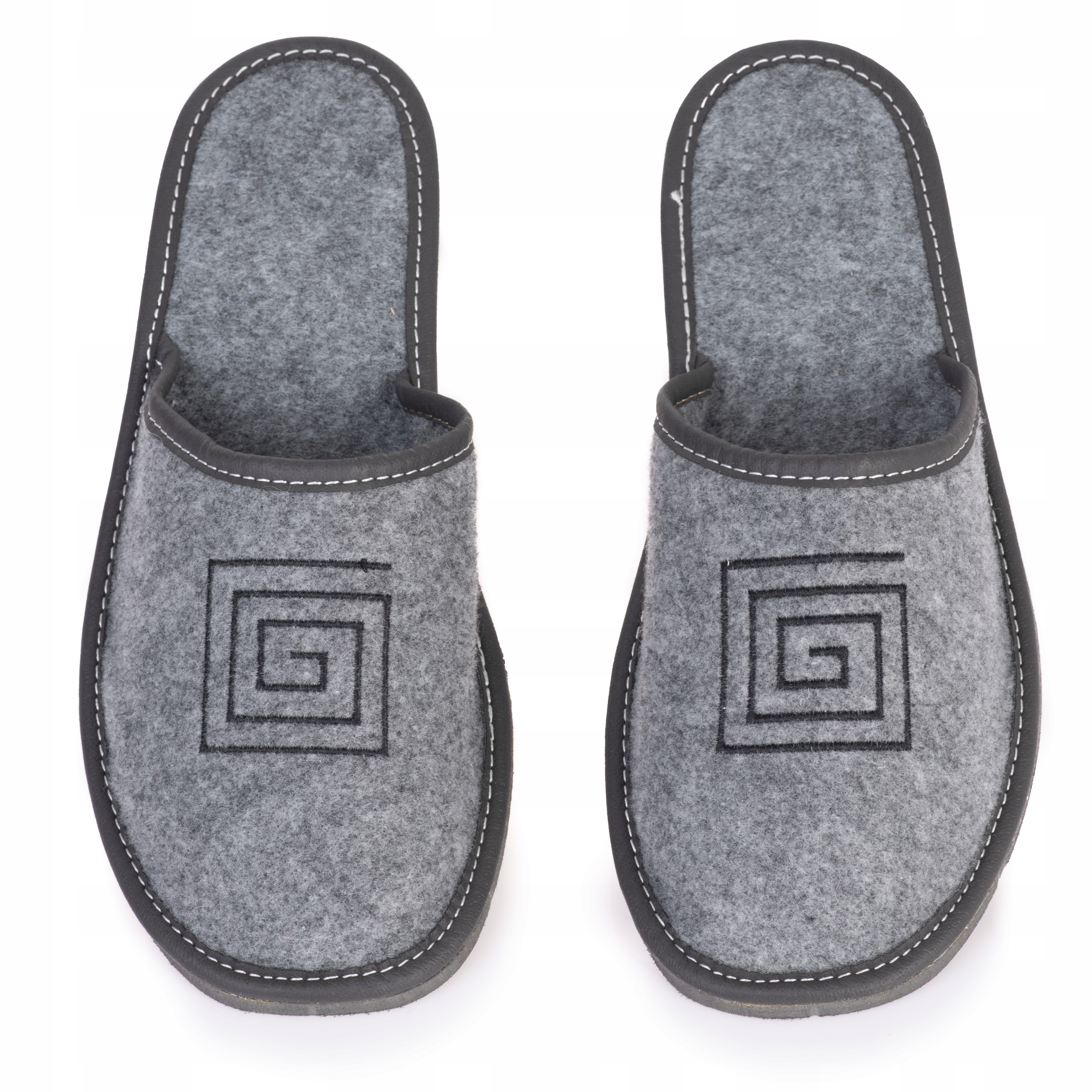 

Papcie Pappi Szare klapki domowe materiałowe ciapy