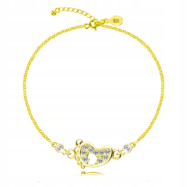

Bransoletka złota stopka i Swarovski Pudełko!