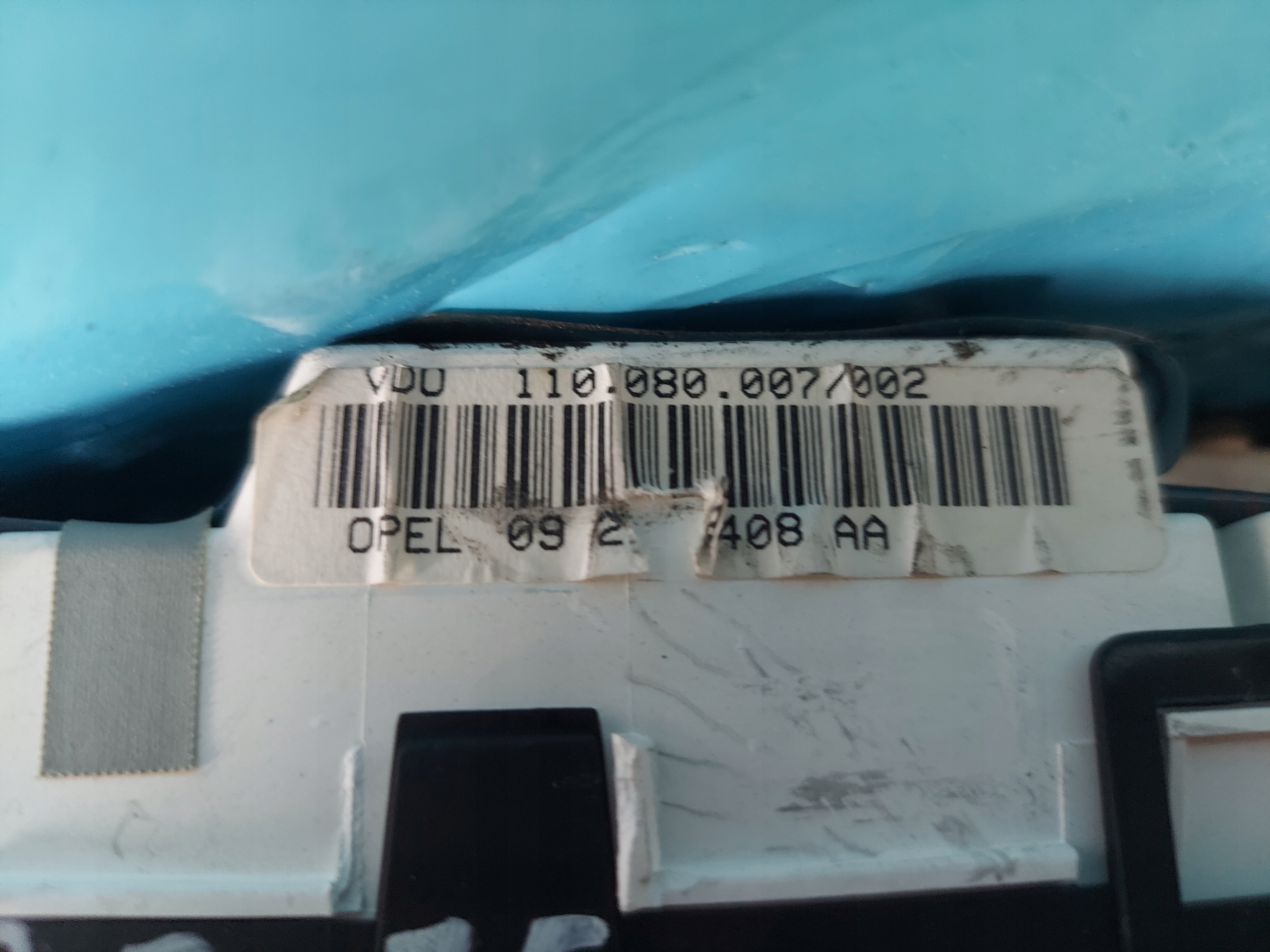 dials clock OMEGA B 2.0 16V 09228408AA