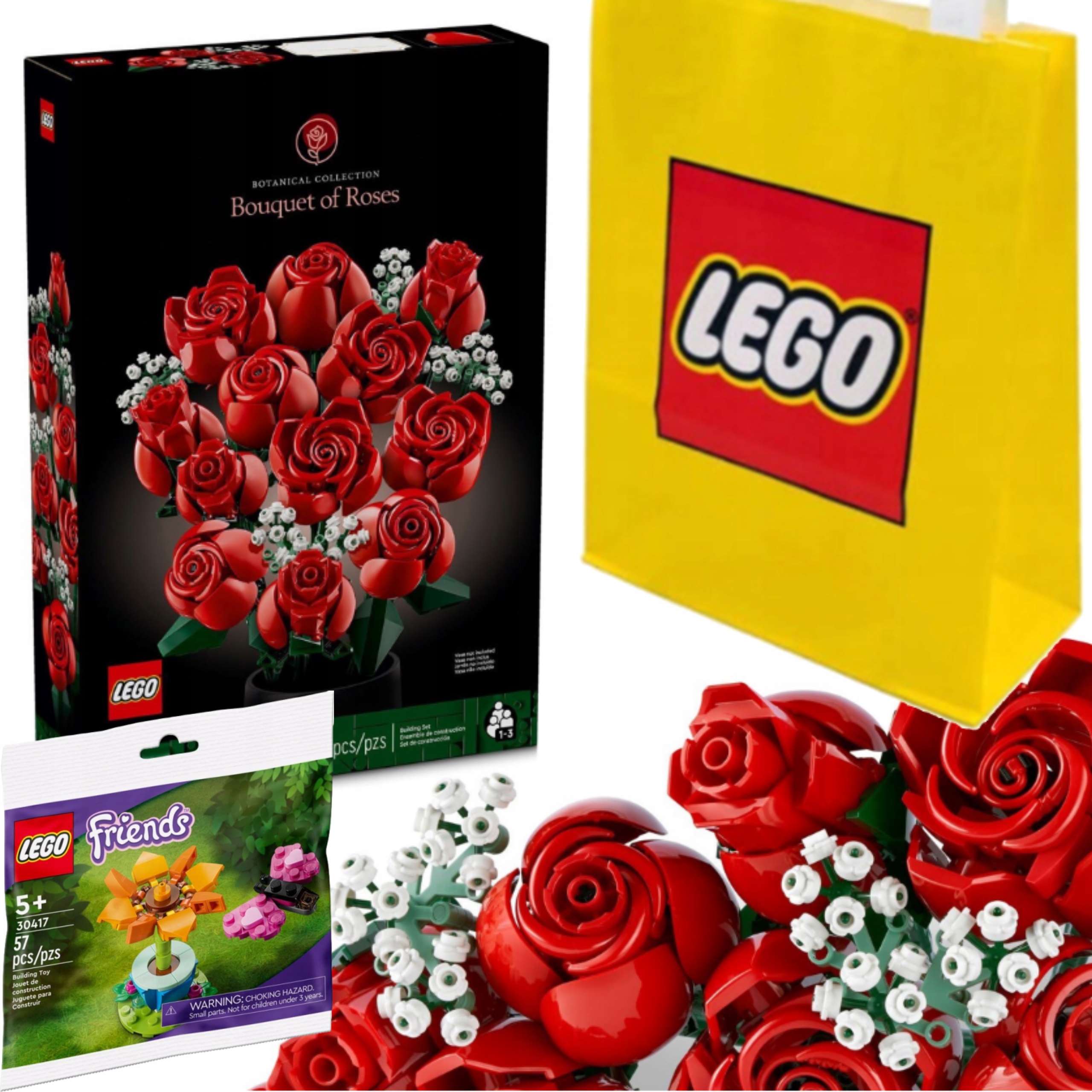 Lego Kytice Růží 10328 Valentýnský dárek Pro Ni Ikony Růží Taška +30417