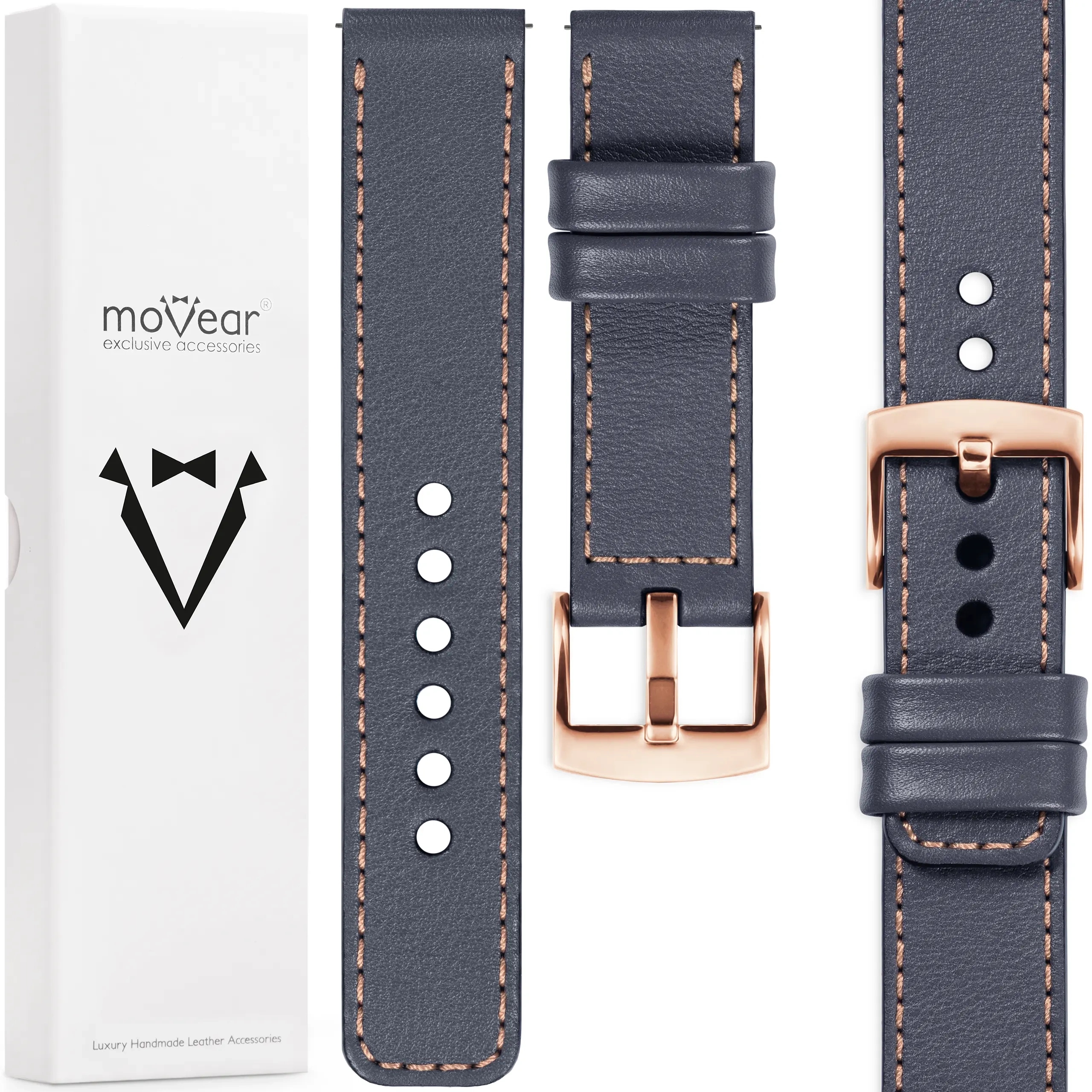 Prémiový řemínek 18 mm pro hodinky, elegantní, stylový kožený, Polský