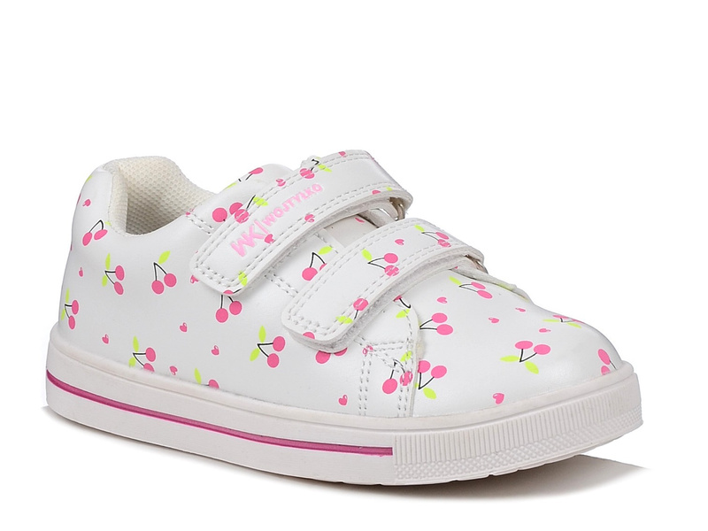 Buty dla dziewczynki białe Wojtyłko 26390 sportowe dziewczęce na rzepy 25