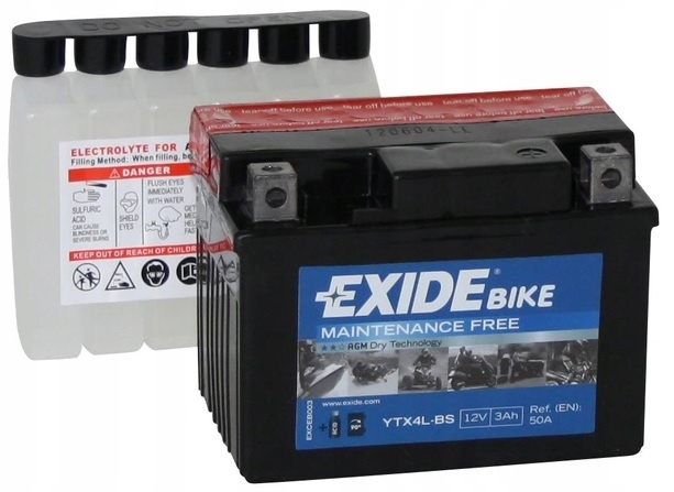 AKUMULATOR AGM Exide 12V YTX4L-BS 3AH