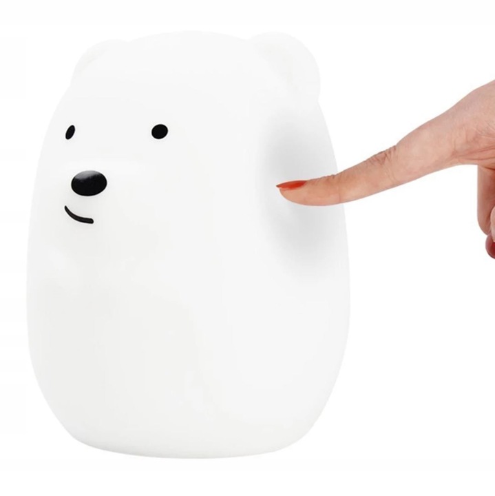 LAMPKA NOCNA DLA DZIECI MIŚ KOLOROWA LED SILIKON Bohater Inny