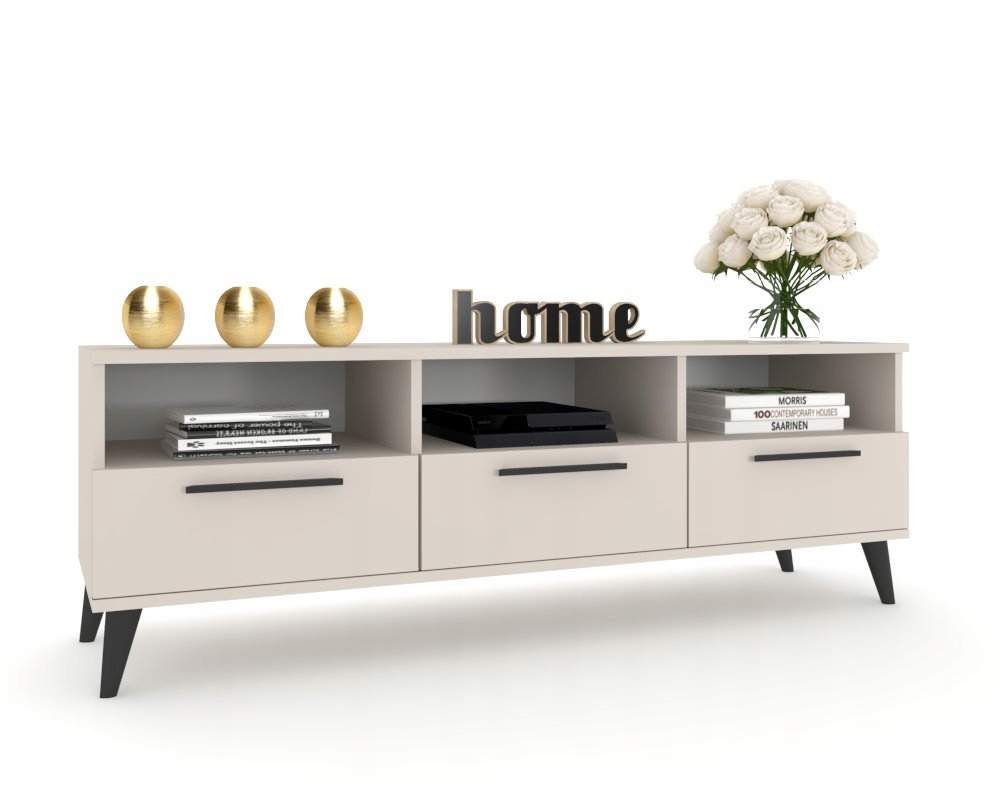 Rtv skříňka Komoda se zásuvkami Police do obývacího pokoje Hania Scandi Kaszmir 150