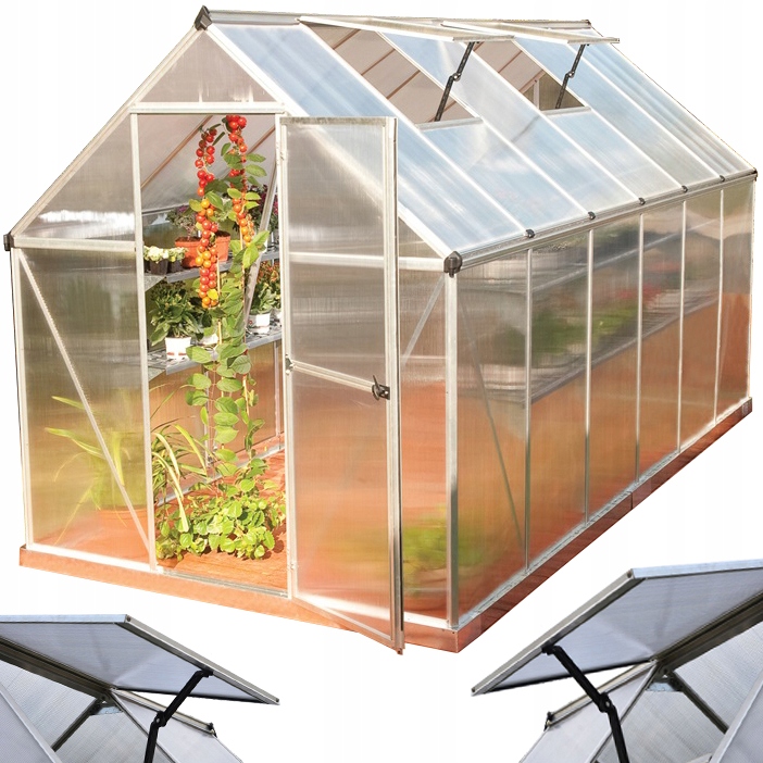 

Szklarnia Tunel 6X12 Poliwęglan Ogrodowa Aluminium