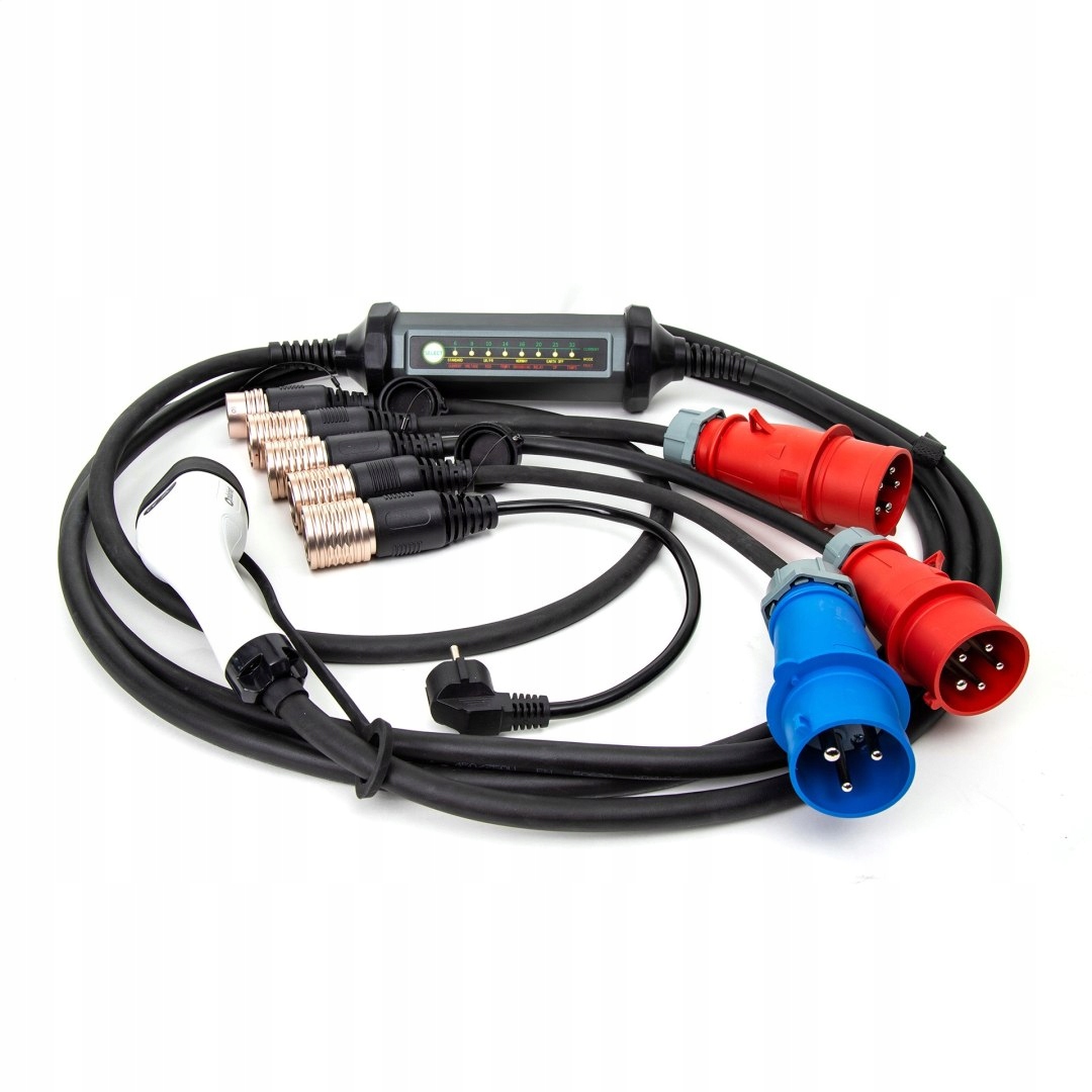 Platinet Ev Mobilná Nabíjacia Stanica 7M Kábel TYPE2 5 Adaptérov 6A-32A 22KW C
