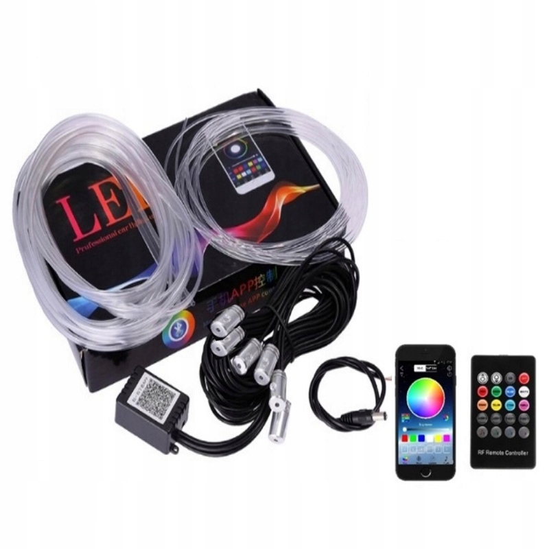 8M ŚWIATŁOWÓD WIRE AMBIENT LED RGB SMART APP PILOT Producent części Inny