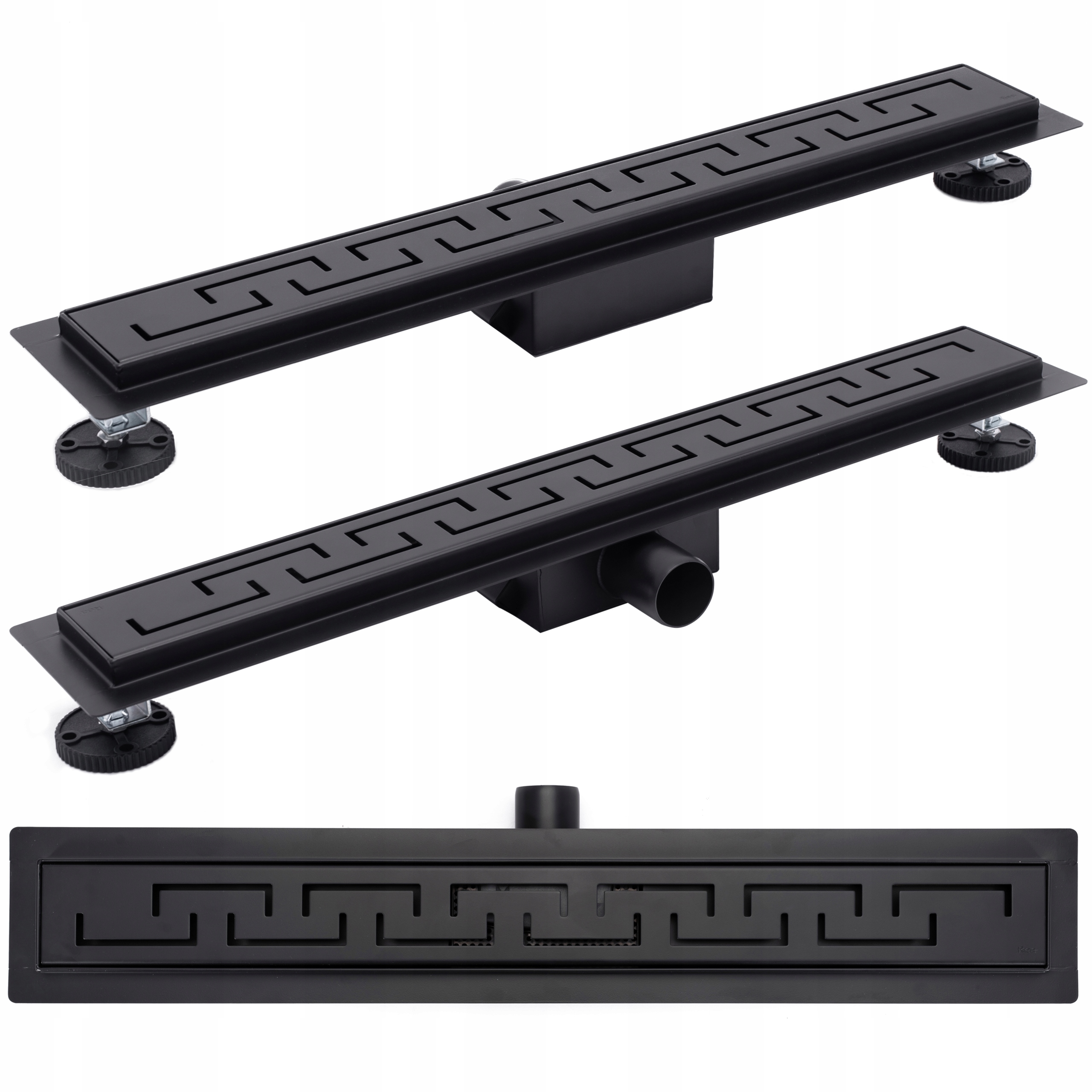 

Czarny Odpływ Liniowy Greek Black Matt 70 Rea
