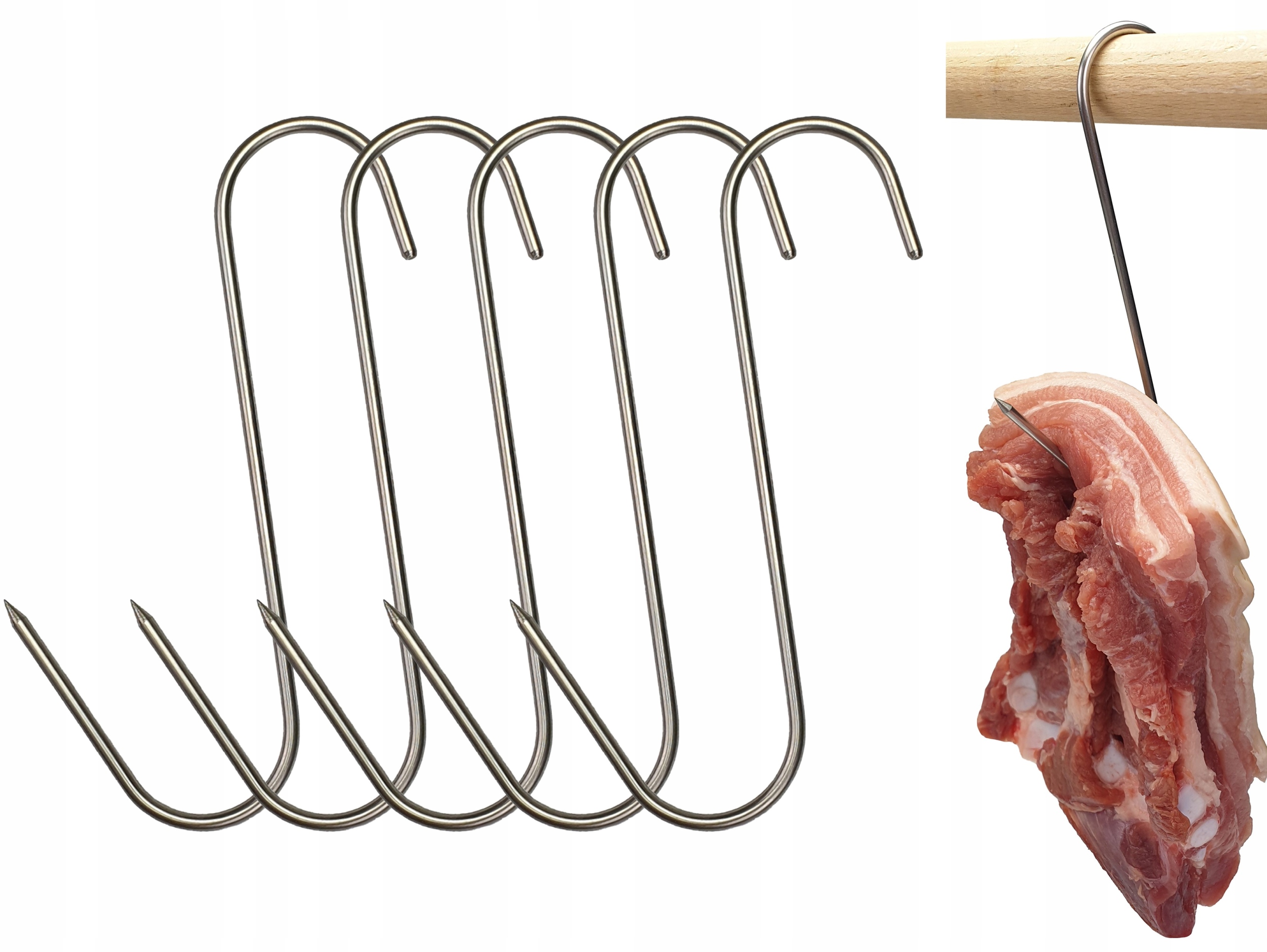 

S-312 Hak haki do wędzenia wędlin wędzarnicze Inox