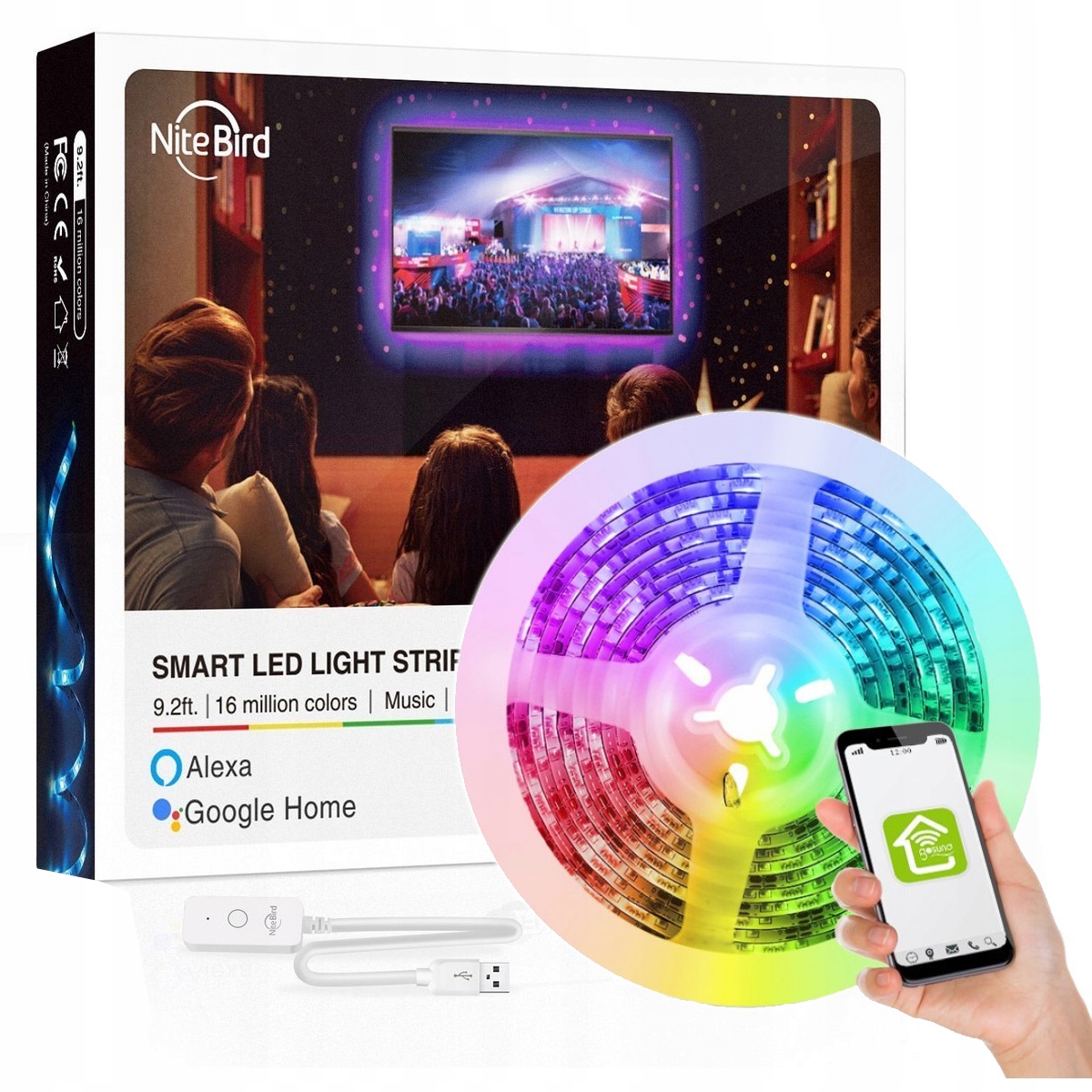 

Listwa Taśma Led Rgb Wifi Tuya Alexa Google SL1