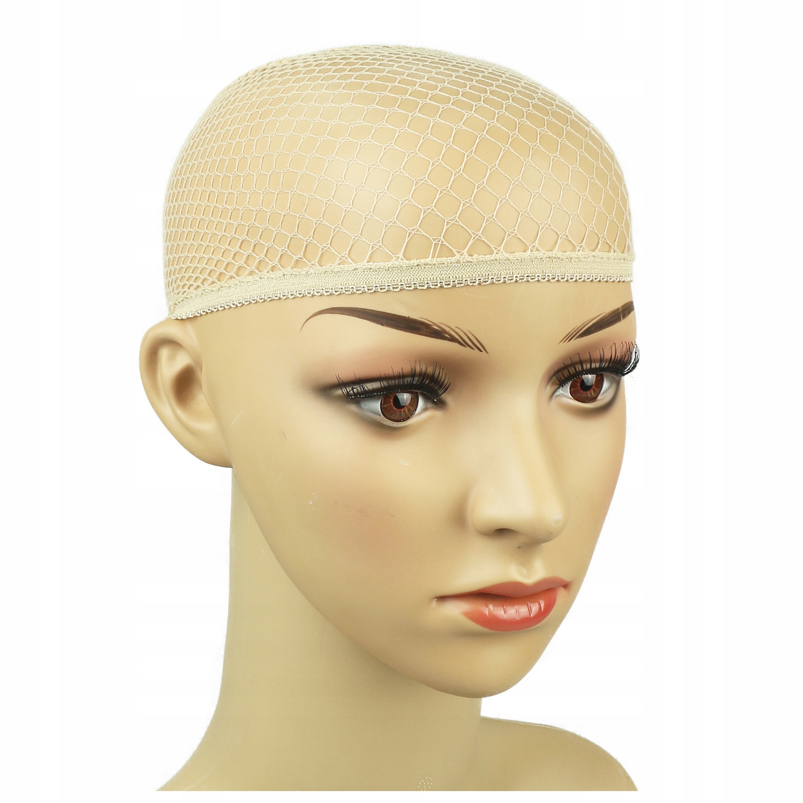 

Czepek pod Perukę siateczka Siatka na włosy Beżowy