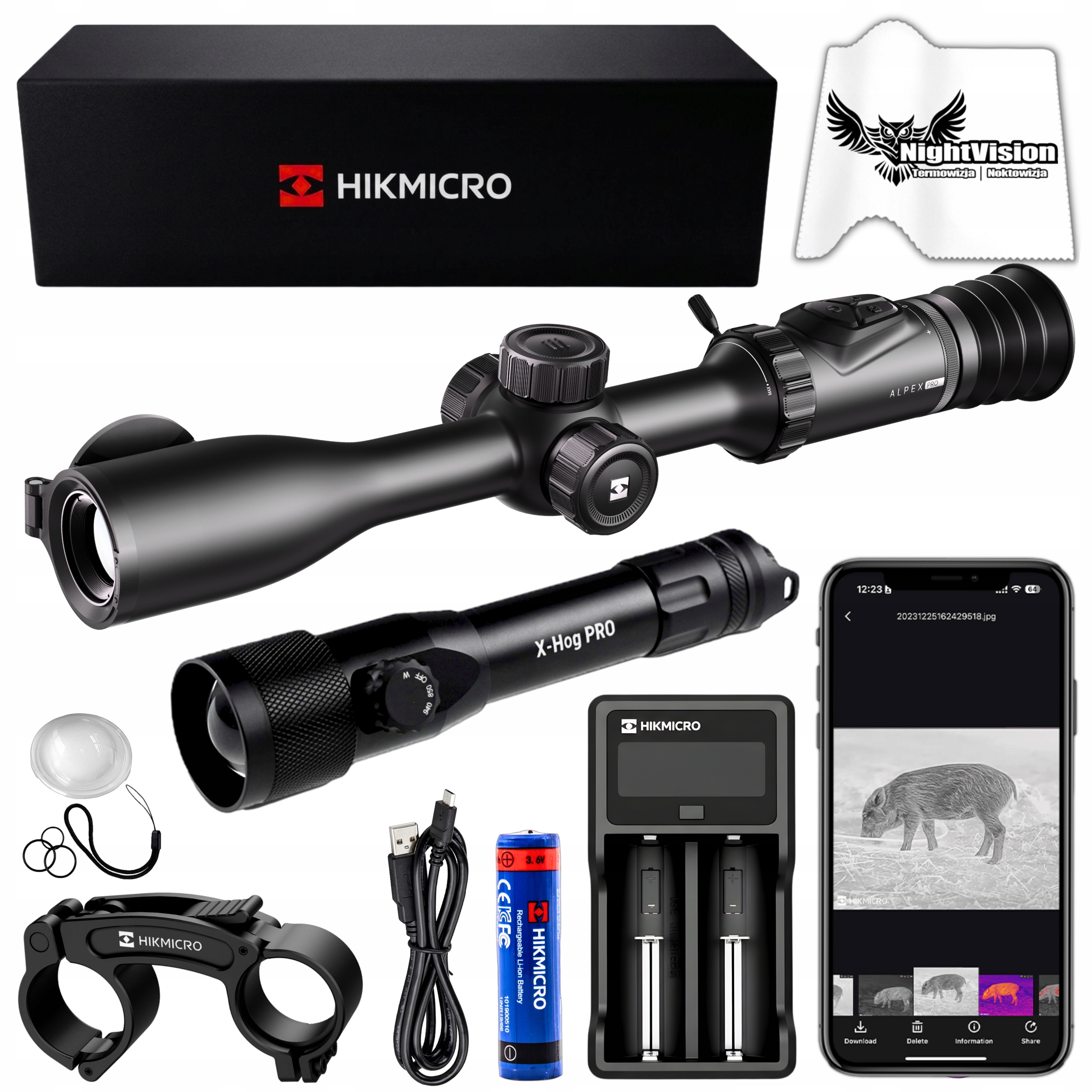 Noční vidění Hikmicro Alpex 4K Pro A50P X-hog Pro 850/940 Nm