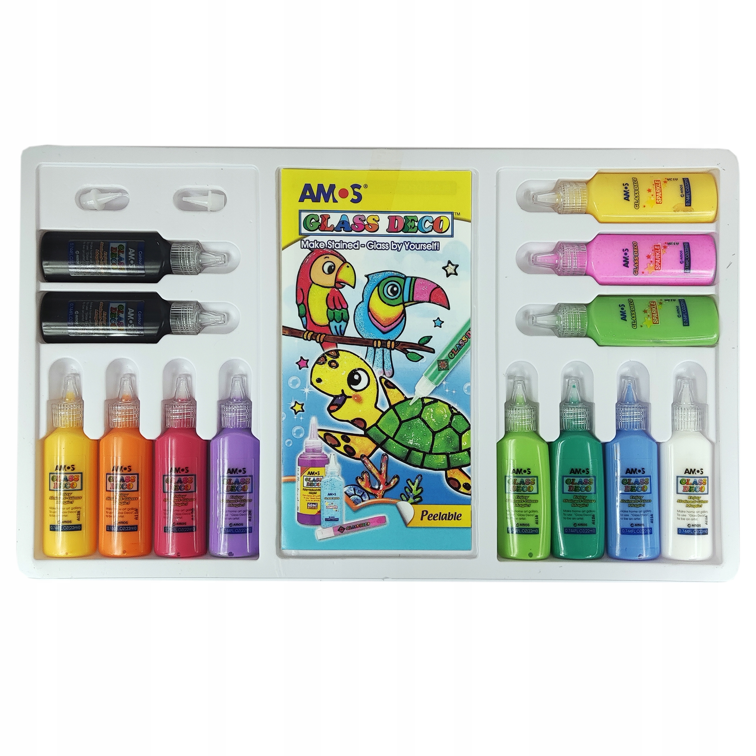 FARBY WITRAŻOWE GD22P13 13 KOLORÓW 22ML AMOS Rodzaj farby do szkła