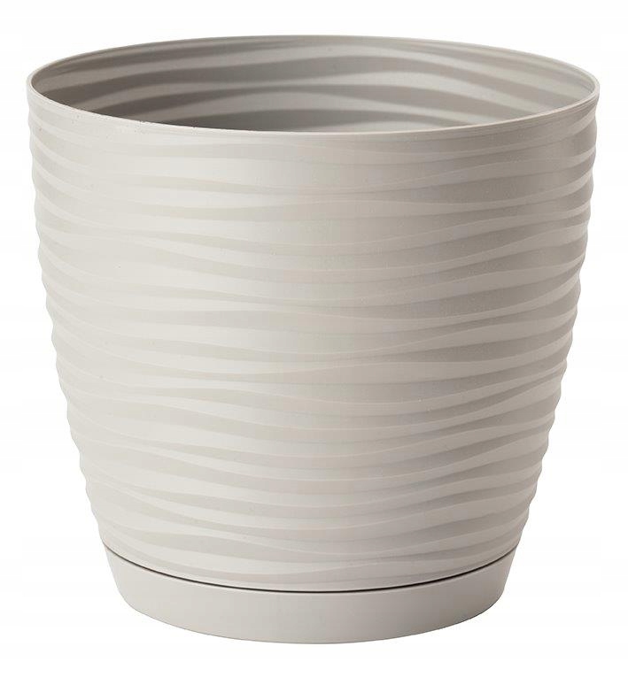 

Doniczka z podstawką 11 cm Sahara szara 7509