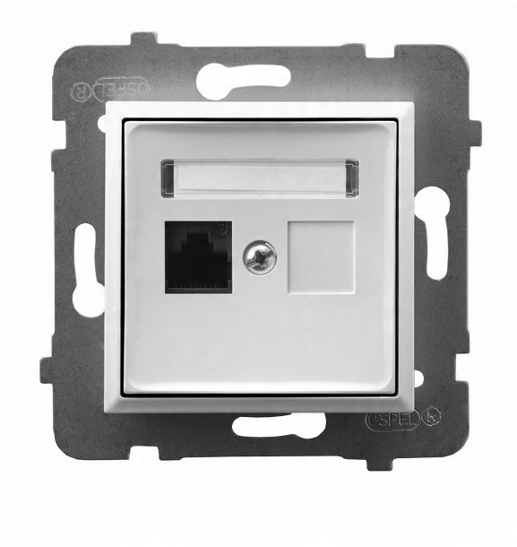 

Gniazdo komputerowe RJ45 Ospel Aria białe