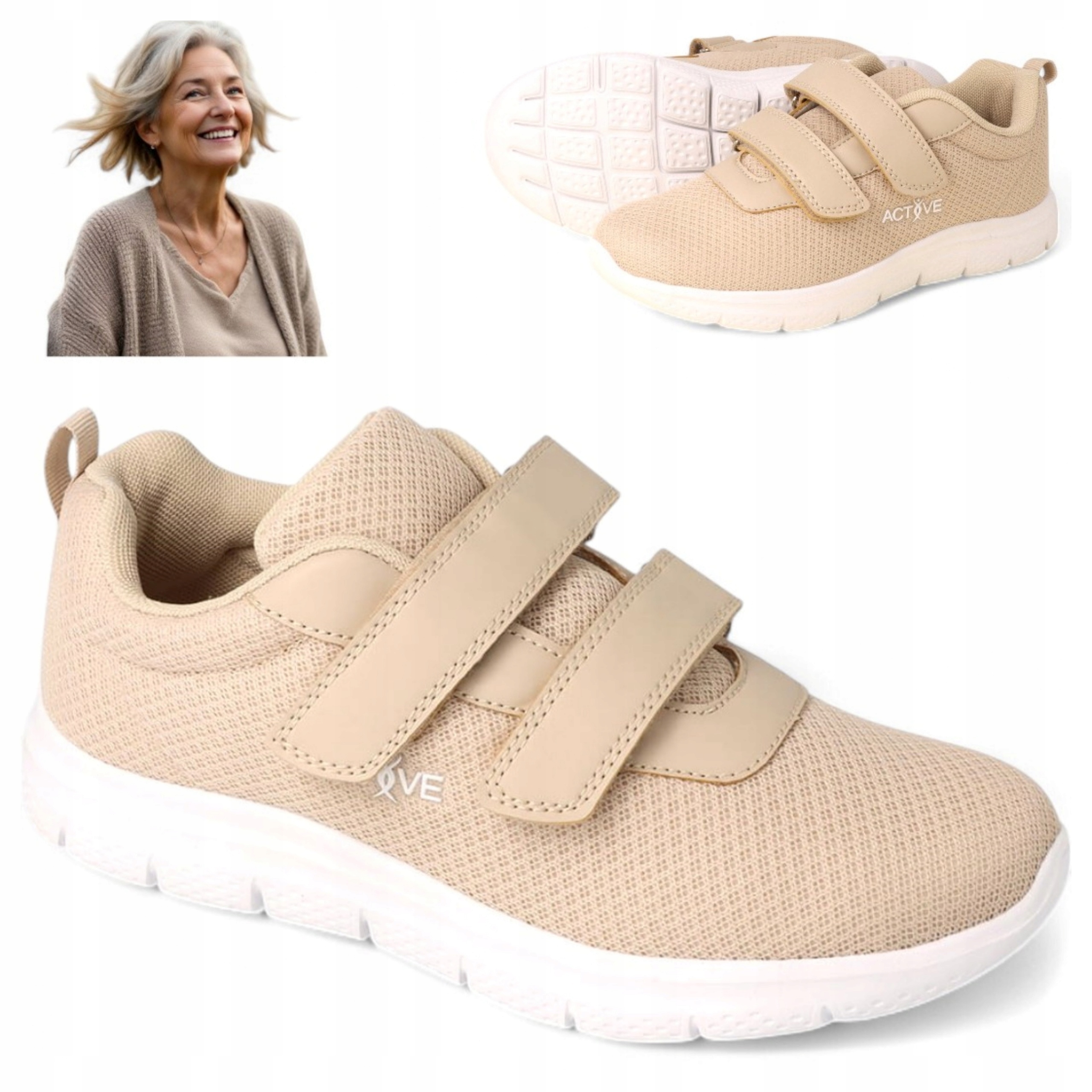 Dr Orto 39 Dámské prodyšné sportovní boty na suchý zip Prevenční obuv