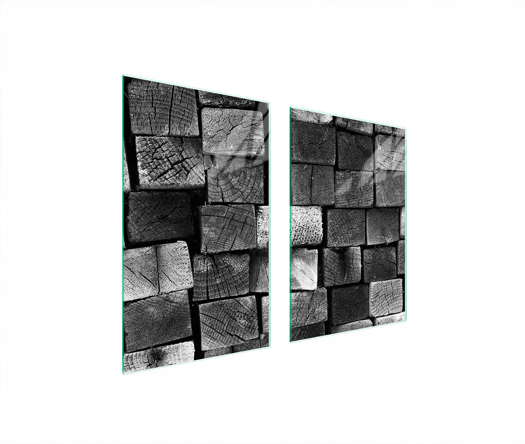 Skleněná Ochranná Deska Do Kuchyně 65x52 Dřevo Tvrzené Sklo