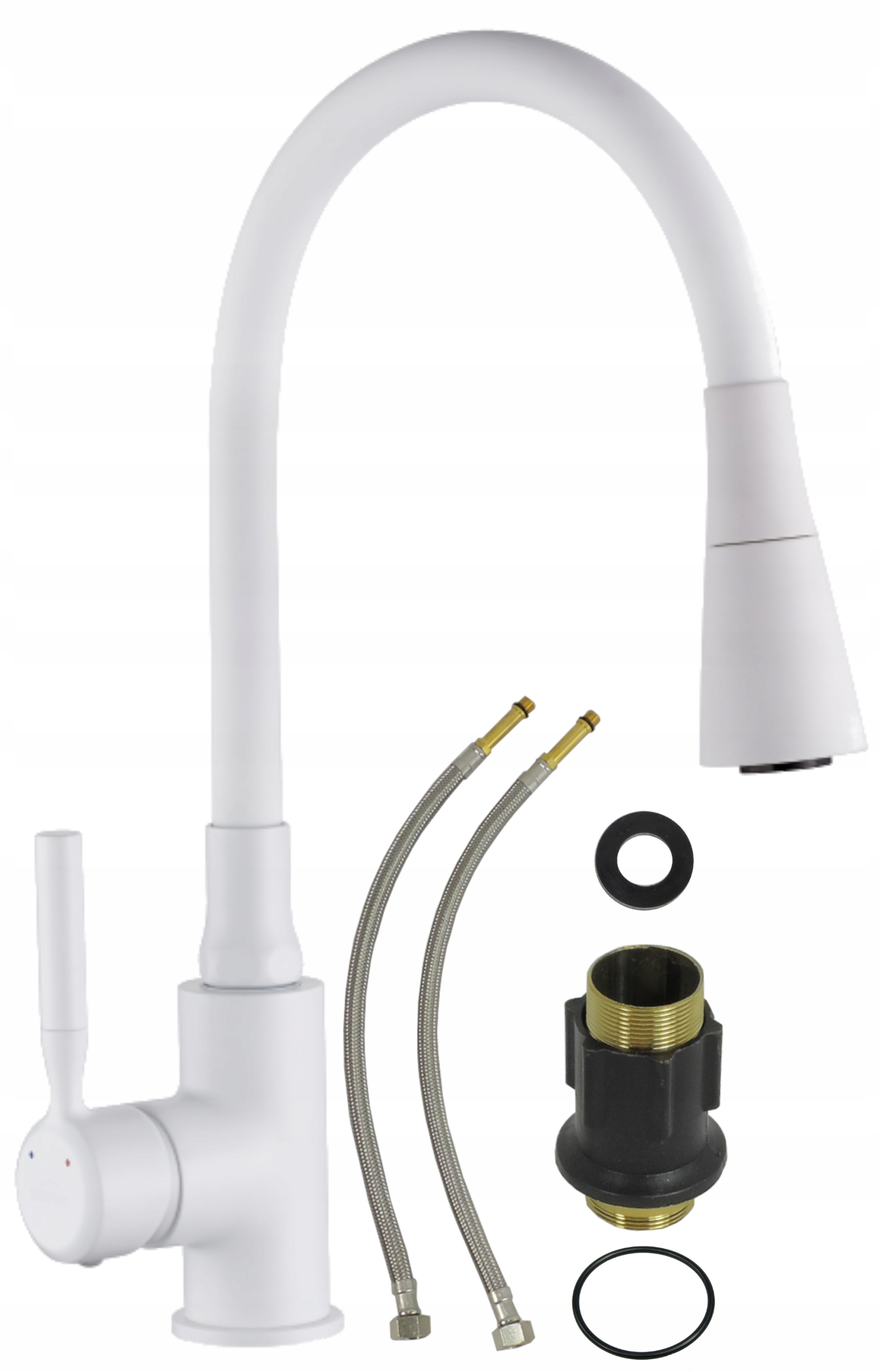 

Bateria Kuchenna Z Elastyczną Wylewką Biała