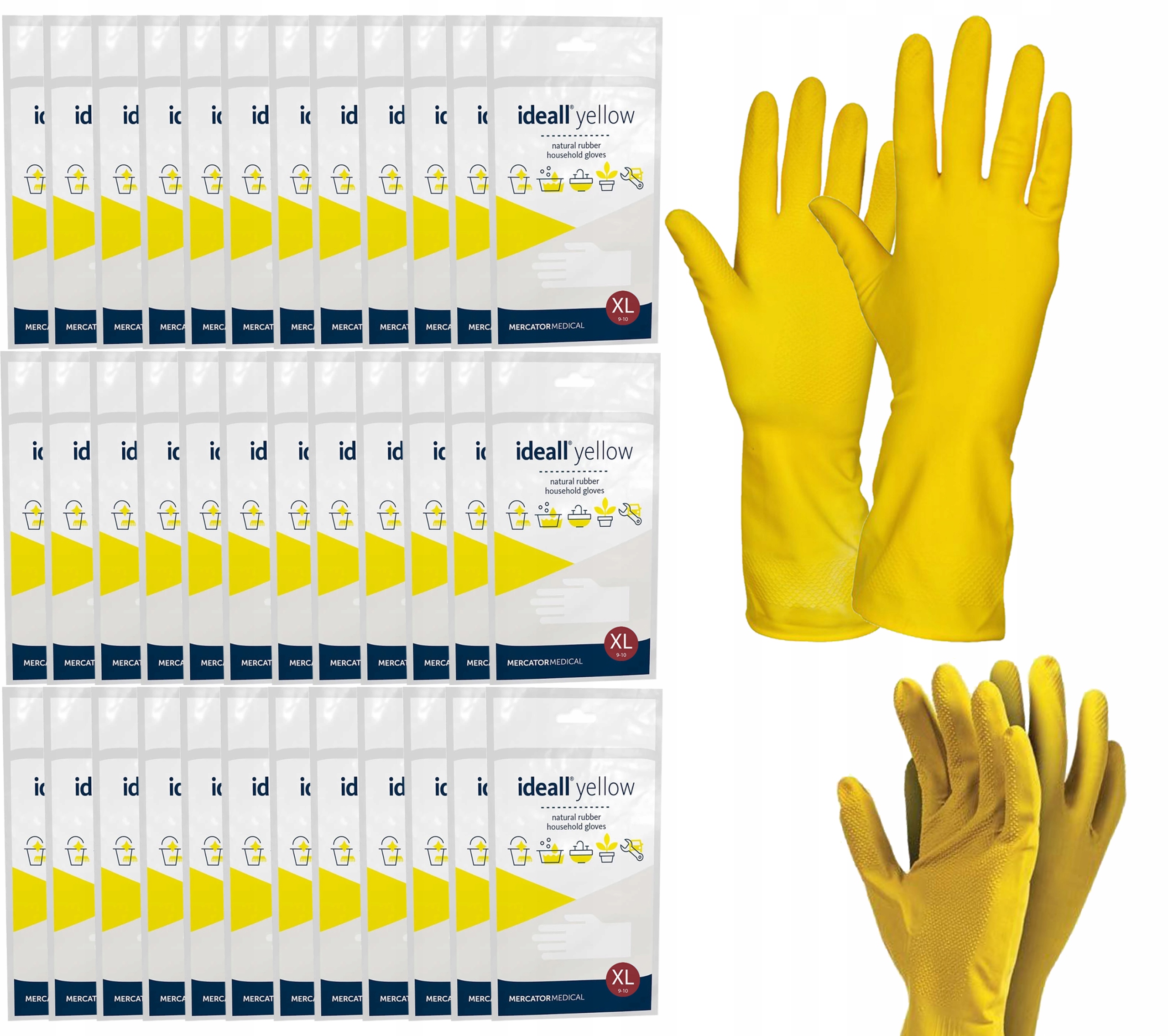 Latexové Rukavice Žluté Ekonomické XL 120 Párů