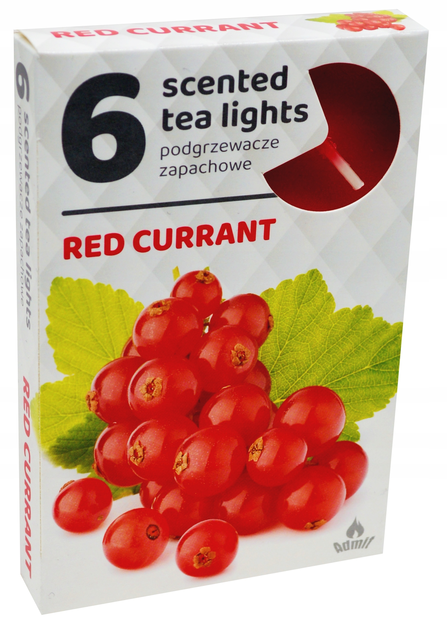 Podgrzewacze zapachowe 6 sztuk, zapach CZERWONA PORZECZKA