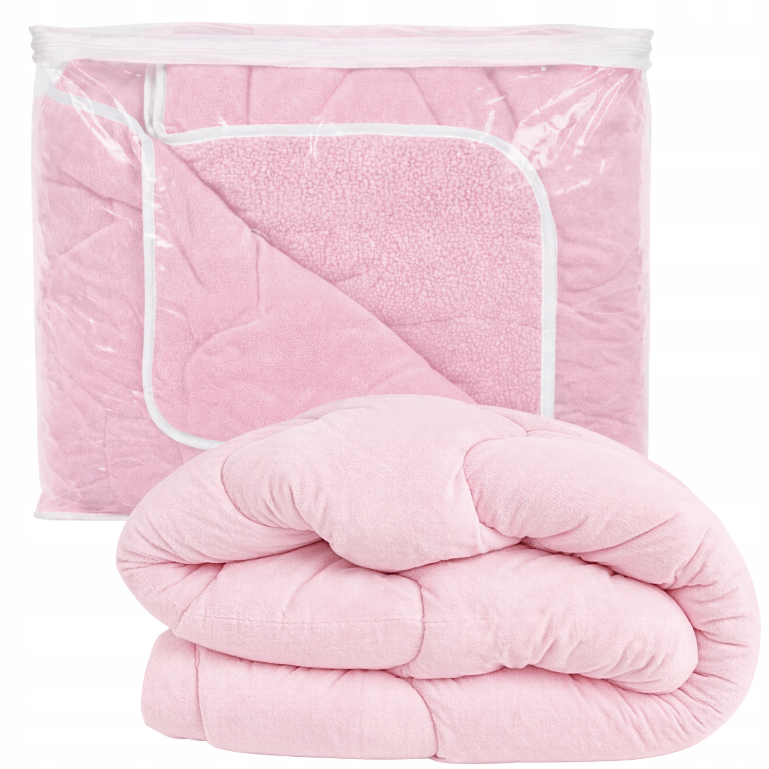 Přikrývka Fleece 180x200 cm Růžová Teplá Měkká Pevná Povrchová Úprava