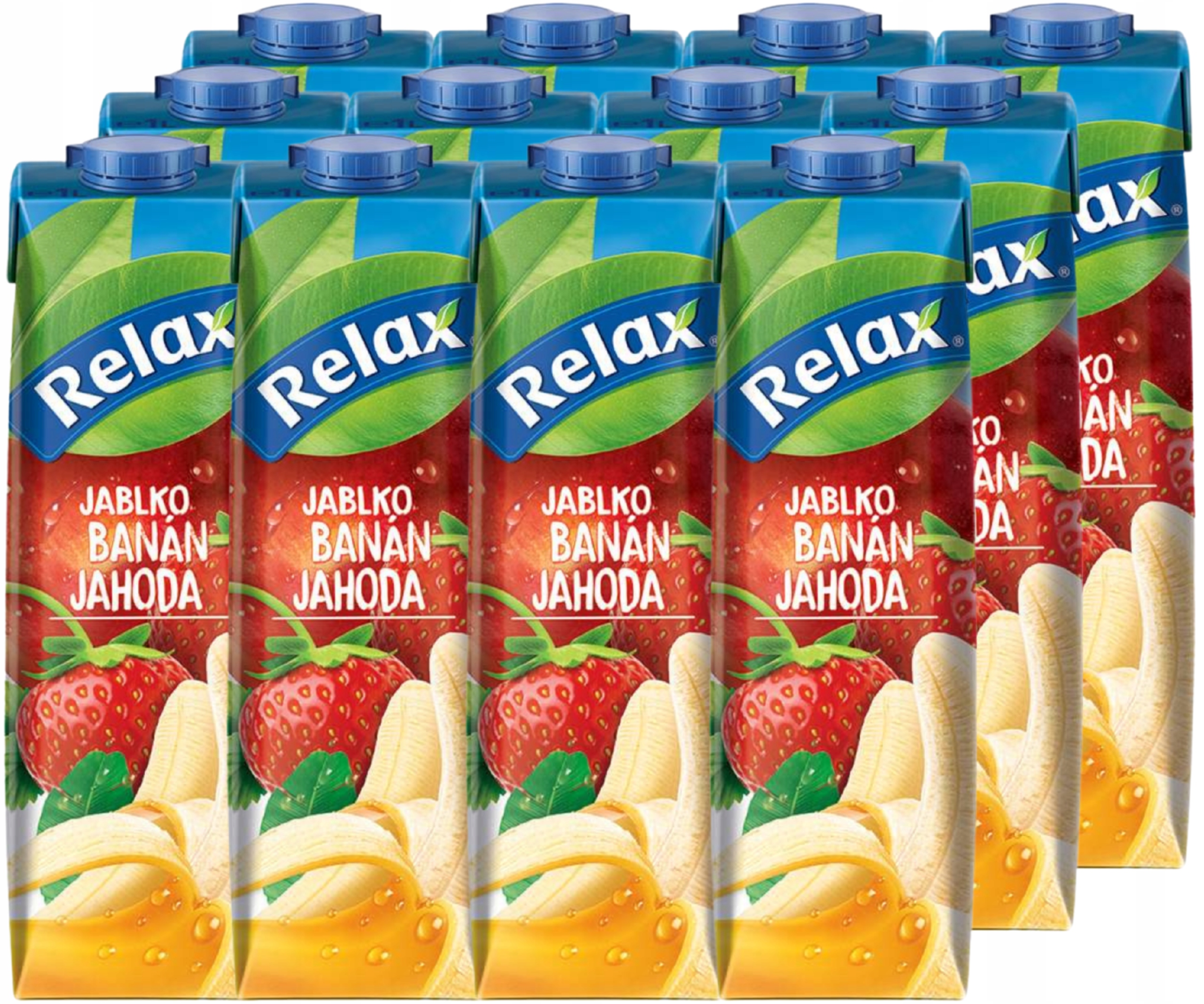 Relax Jablko banán jahoda ovocný nápoj 12×1l