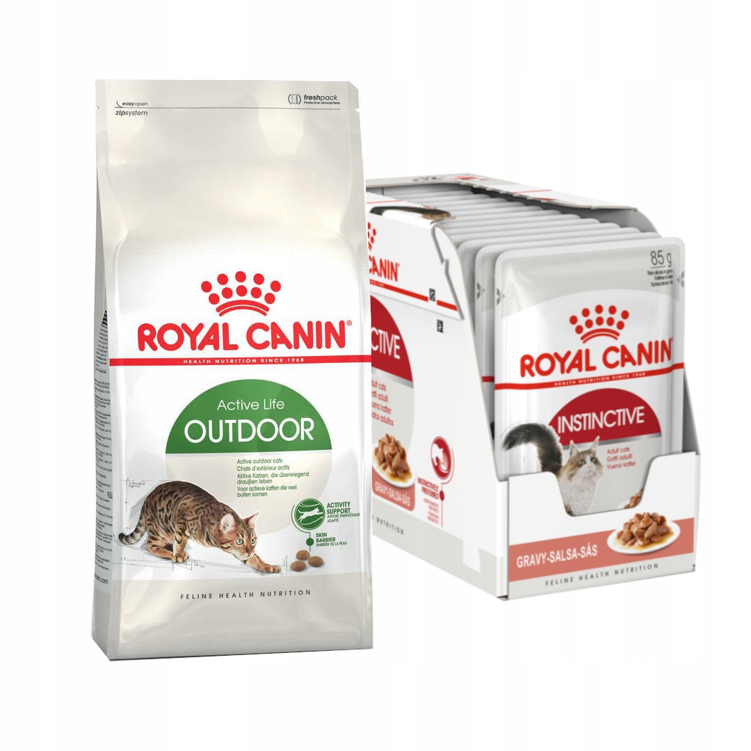 Levně Royal Canin Outdoor 10 kg Instinctive 12x85 g Krmivo pro dospělé kočky
