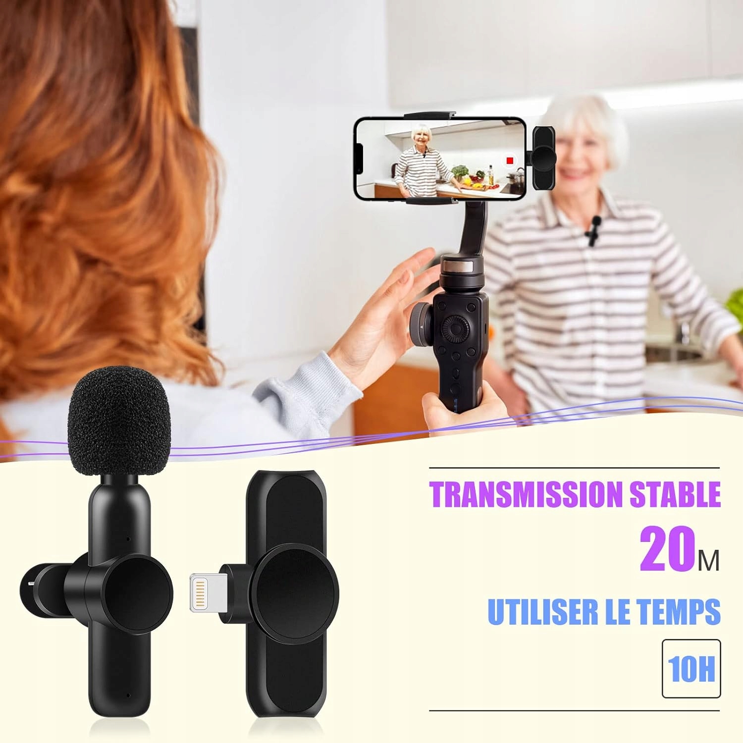 Mikrofon dynamiczny 2x wireless lavalier ISO Marka inna