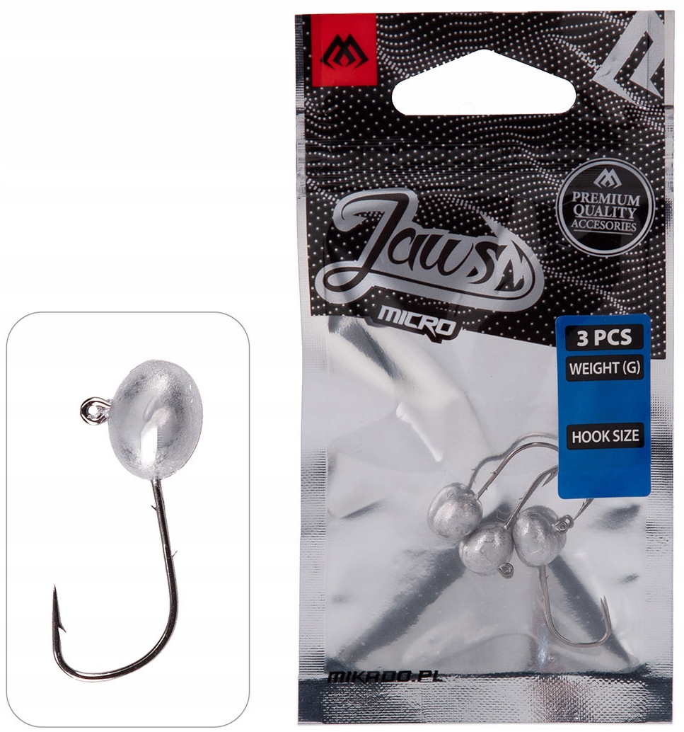 Główka Jigowa Mikado Jaws Micro 0.8g-1 Bn op.3szt.