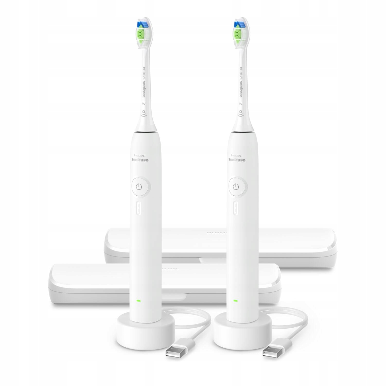 2x Philips Sonicare 3100 szczoteczka soniczna elektryczna zestaw HX4072/41